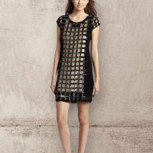 Yoana Baraschi Metallic Sequin Mini Dress XS